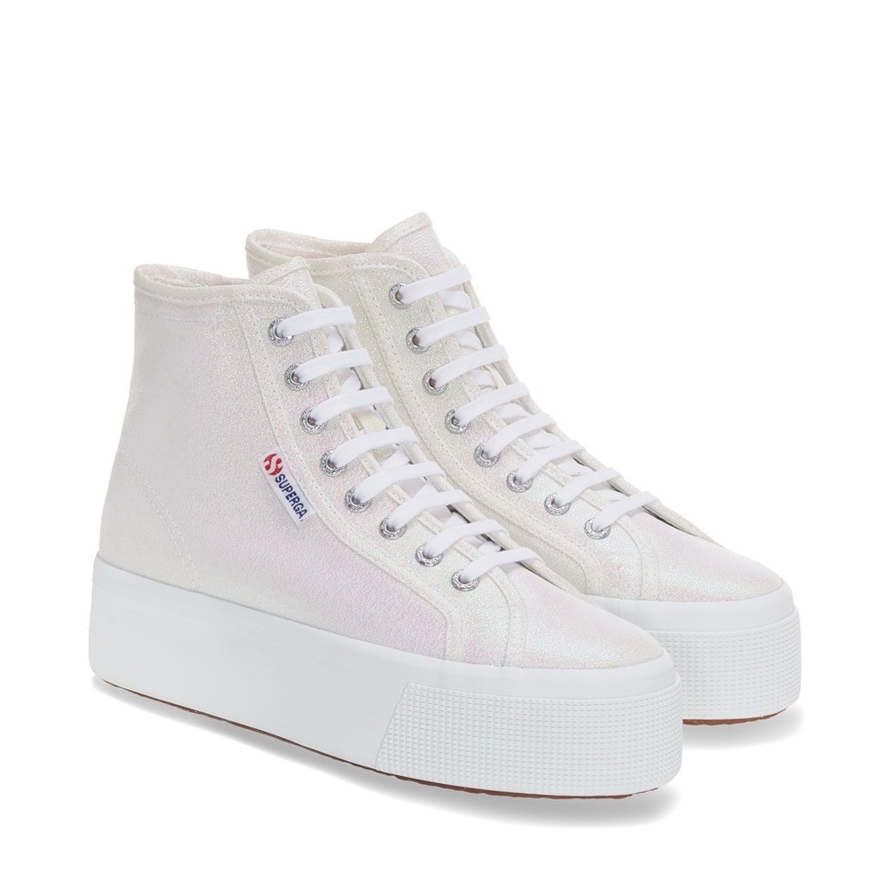 Superga High Top Sneakers Lame Iridescent 2708 NWT 6